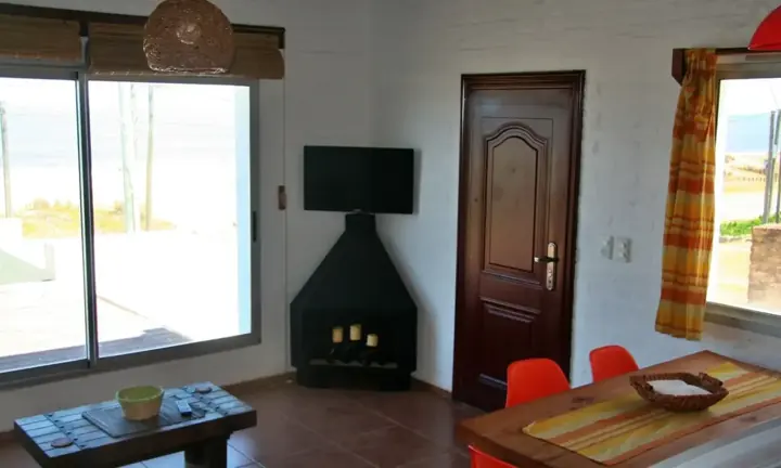 Living comedor con estufa a leña